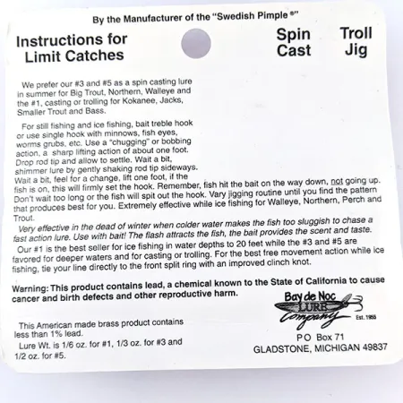 Bay de Noc Do-Jigger 3 UV (świeci w ultrafiolecie), 9 g błystka wahadłowa #17536