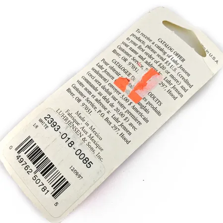 Luhr Jensen Hot Tail, Biały, 3,5 g błystka obrotowa #17302