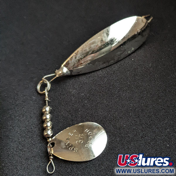 Błystka antyzaczepowa Johnson Silver Minnow Spinner Spoon posrebrzane, ze skrzydełkiem