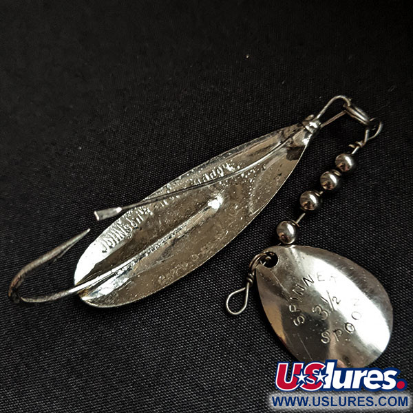 Błystka antyzaczepowa Johnson Silver Minnow Spinner Spoon posrebrzane, ze skrzydełkiem