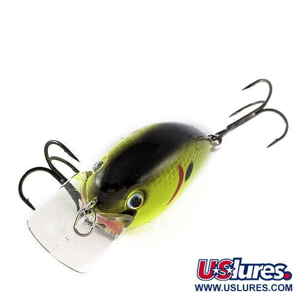  Strike King KVD Silent square bill UV (świeci w ultrafiolecie), Czarny tył/Chartreuse, 12 g wobler #17426