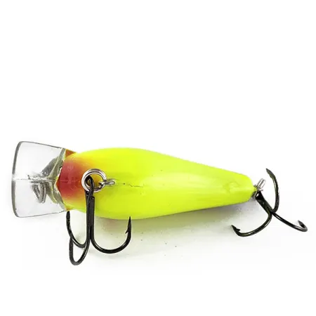 Strike King KVD Silent square bill UV (świeci w ultrafiolecie), Czarny tył/Chartreuse, 12 g wobler #17426