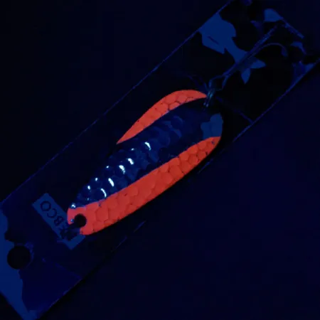 Nebco Tor-P-Do 2 UV (świeci w ultrafiolecie), czerwony/nikiel, 14 g błystka wahadłowa #17460