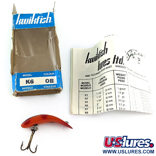 Helin Tackle Kwikfish K6, czerwony OB, 2,5 g wobler #17567