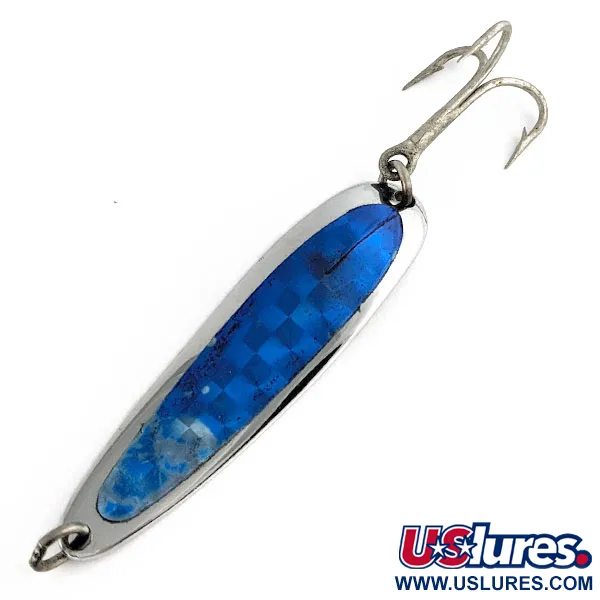 Luhr Jensen Krocodile #4, nikiel/niebieski, 19 g błystka wahadłowa #17614