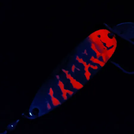 Luhr Jensen Krocodile #5, nikiel/pomarańczowy UV, 25 g błystka wahadłowa #18213