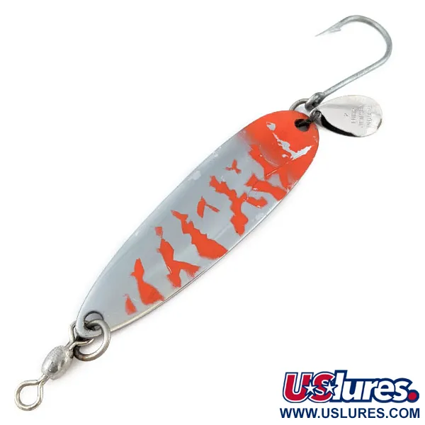 Luhr Jensen Krocodile #5, nikiel/pomarańczowy UV, 25 g błystka wahadłowa #18213