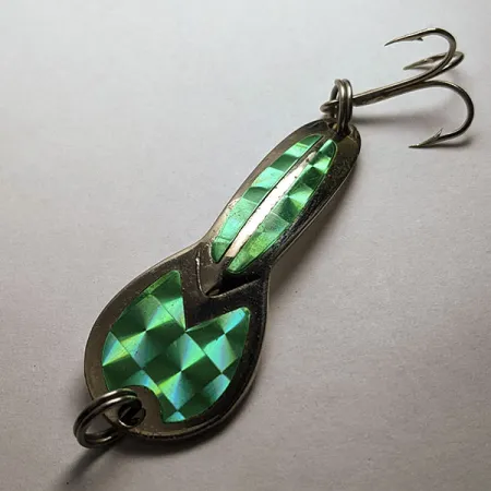 Glen Evans Loco 2, nikiel/zielony, 7 g błystka wahadłowa #18300