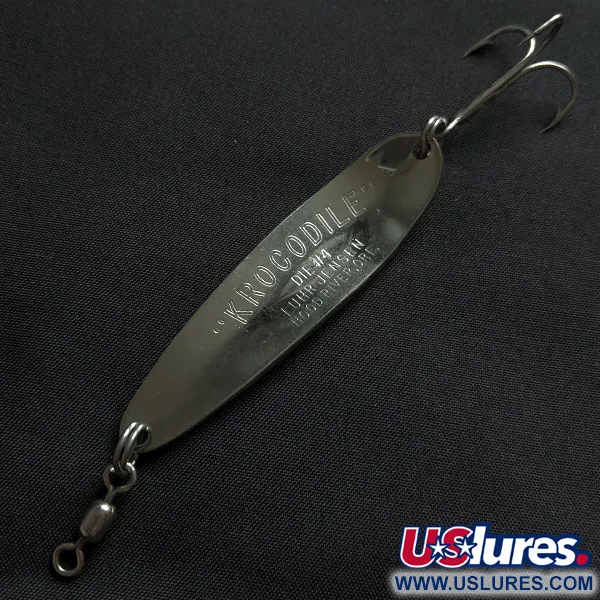 Luhr Jensen Krocodile #4, nikiel/niebieski, 14 g błystka wahadłowa #18412