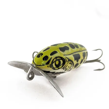 Fred Arbogast Seein's Believin' green leopard frog (1970s), green  leopard frog, 10 g wobler #18477