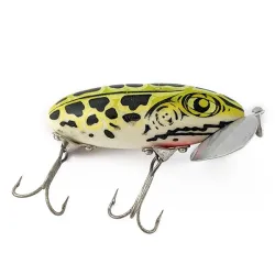 Fred Arbogast Seein's Believin' green leopard frog (1970s)