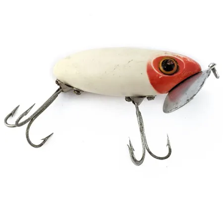 Fred Arbogast Jitterbug Early Bug Eye​ (1960s), сzerwony biały, 14 g wobler #18504
