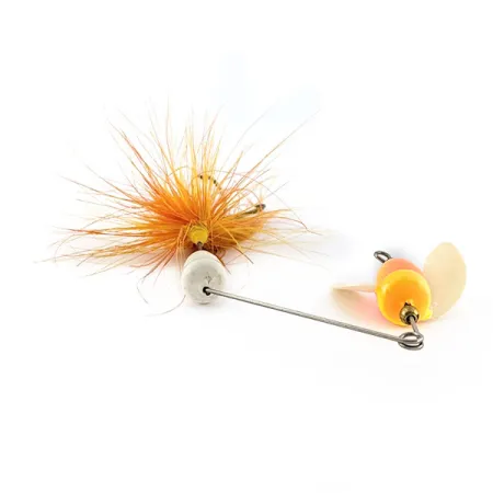 Yakima Bait Worden’s Spin N Glo Buzz Tail, biały/pomarańczowy, 5,5 g błystka obrotowa #18589