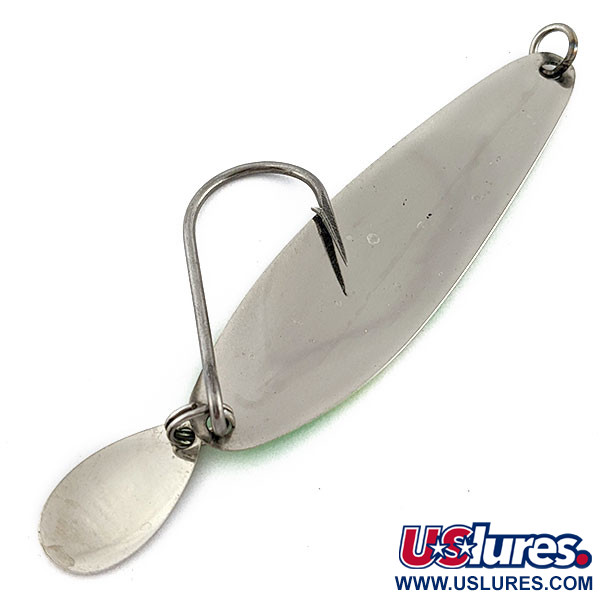  Luhr Jensen Coyote spoon UV Glow, nikiel/biały/żółty blask UV, 7 g błystka wahadłowa #18894