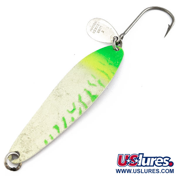  Luhr Jensen Coyote spoon UV Glow, nikiel/biały/żółty blask UV, 7 g błystka wahadłowa #18894