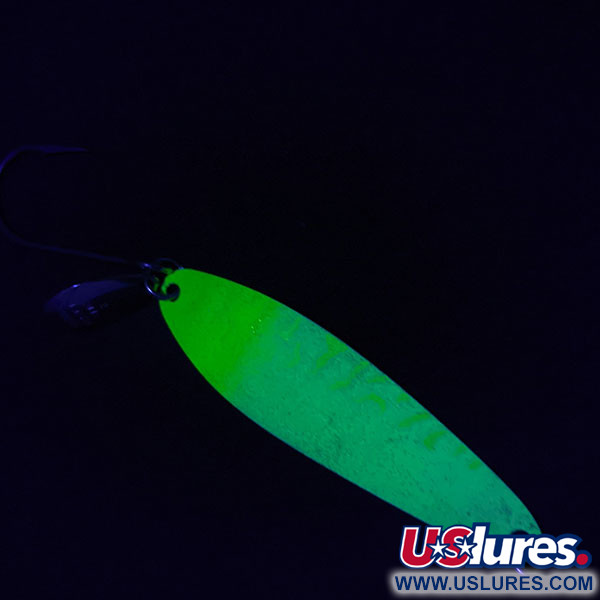  Luhr Jensen Coyote spoon UV Glow, nikiel/biały/żółty blask UV, 7 g błystka wahadłowa #18894