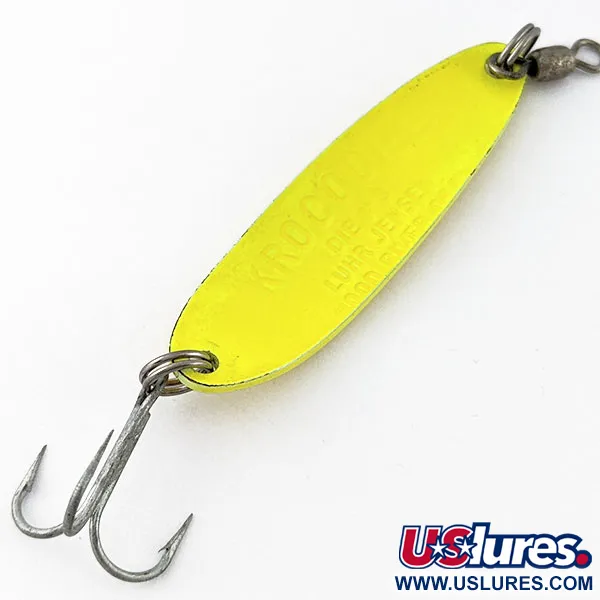 Luhr Jensen Krocodile #3, żółty,  g błystka wahadłowa #19084