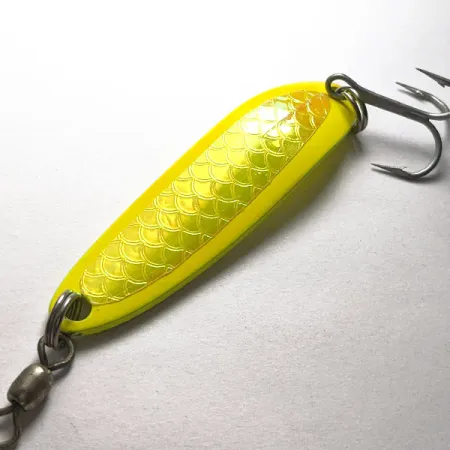 Luhr Jensen Krocodile #3, żółty błystka wahadłowa #19084