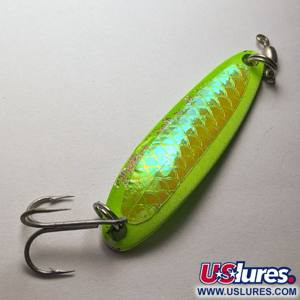 Luhr Jensen Krocodile #3, zielony UV, 10 g błystka wahadłowa #19113