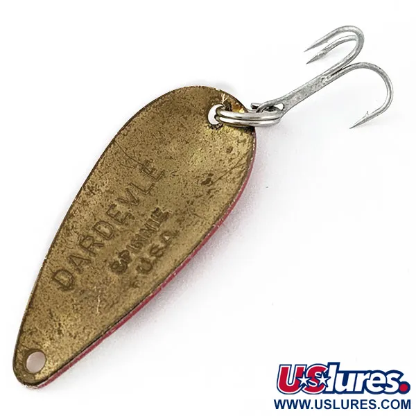 Eppinger Dardevle Spinnie, Czerwony Devle/Mosiądz, 9 g błystka wahadłowa #19137