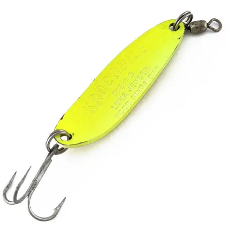 Luhr Jensen Krocodile #3 UV, żółty UV, 10 g błystka wahadłowa #19190