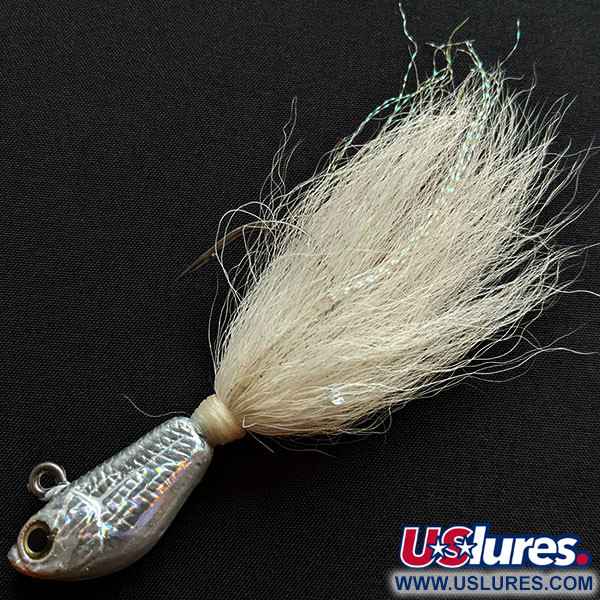 SPRO  Spro Prime Bucktail Jig, nikiel/biały , 28 g  #19301