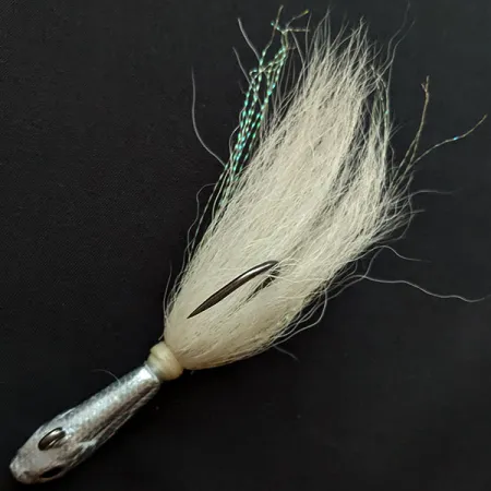 SPRO  Spro Prime Bucktail Jig, nikiel/biały , 28 g #19301