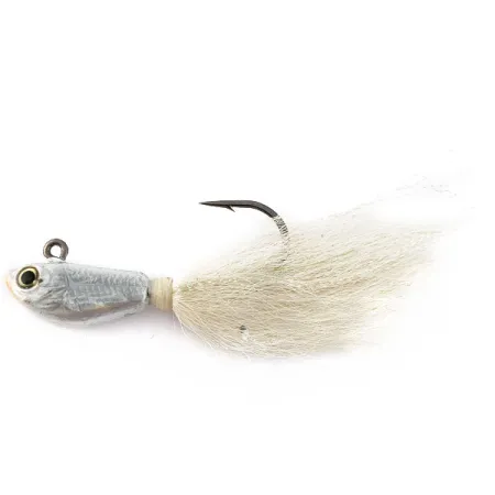 SPRO  Spro Prime Bucktail Jig, nikiel/biały , 28 g #19301