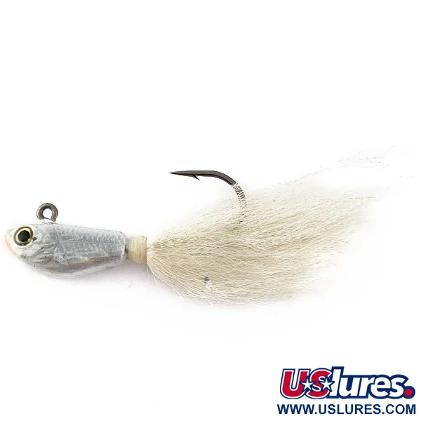 SPRO  Spro Prime Bucktail Jig, nikiel/biały , 28 g #19301