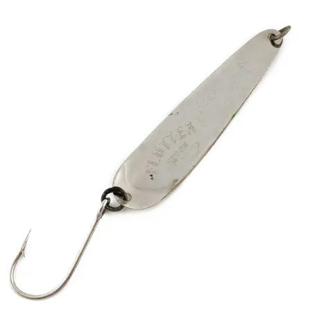 Luhr Jensen Flutter 44 Glow, nikiel/biały/zielony Glow, 4,5 g błystka wahadłowa #19361