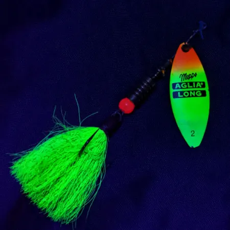 Mepps Aglia Long 2 Dressed (Bucktail ), Fluo UV, 7,4 g błystka obrotowa #19411