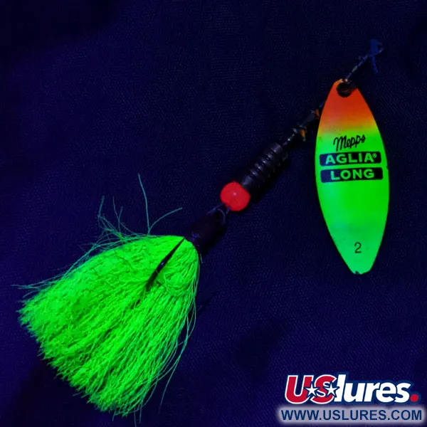 Mepps Aglia Long 2 Dressed (Bucktail ), Fluo UV, 7,4 g błystka obrotowa #19411