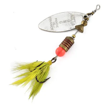 Mepps Aglia Long 2  Lightnin Mouche, srebrny/zielony, 4,5 g błystka obrotowa #19515