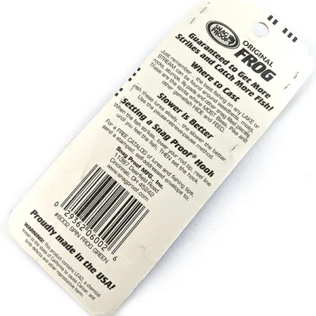 Snag Proof Original Frog, spin frog green, 7 g wobler #19556