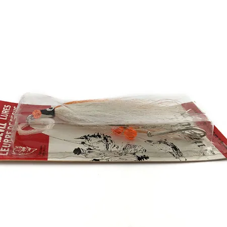 Vintage Eppinger Devle Fly, biało-pomarańczowy, niklowana paletka, #24464