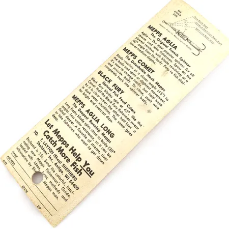 Mepps Comet 1 Detachable hook (1970s), srebro, 3,5 g błystka obrotowa #19679