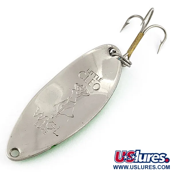 Seneca Little Cleo (Hula Girl), biały/zielony/nikiel Glow, 14 g błystka wahadłowa #19870