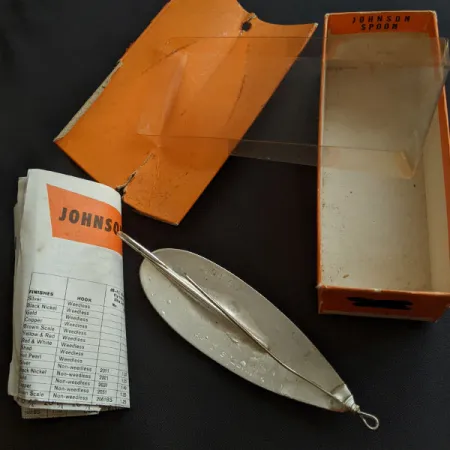 Johnson Silver Minnow 1410 (1950s), srebro, 28 g błystka wahadłowa #19878