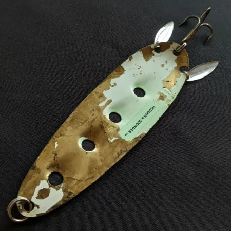 Heddon Sounder UV, zielony/mosiądz/biały UV, 19 g błystka wahadłowa #19980