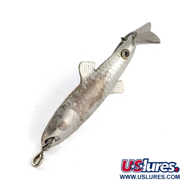  Vintage Fred Arbogast Spin-Liz fishing lure, srebro, 7 g błystka wahadłowa #20187