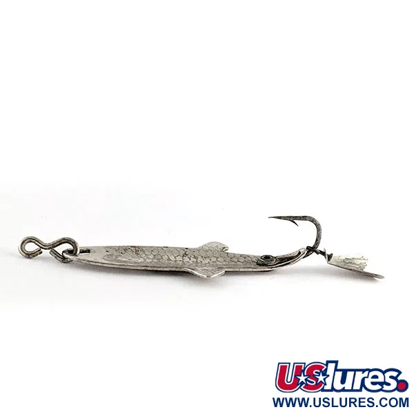  Vintage Fred Arbogast Spin-Liz fishing lure, srebro, 7 g błystka wahadłowa #20187