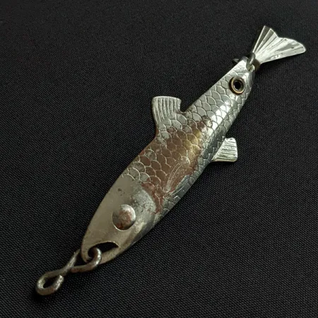 Vintage Fred Arbogast Spin-Liz fishing lure, srebro, 7 g błystka wahadłowa #20187