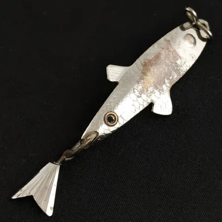 Vintage Fred Arbogast Spin-Liz fishing lure, srebro, 7 g błystka wahadłowa #20187