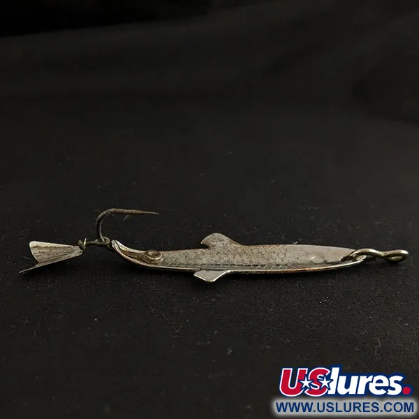  Vintage Fred Arbogast Spin-Liz fishing lure, srebro, 7 g błystka wahadłowa #20187