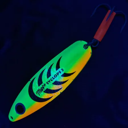 Mepps Syclops 3 UV, Fire tiger UV, 26 g błystka wahadłowa #20880