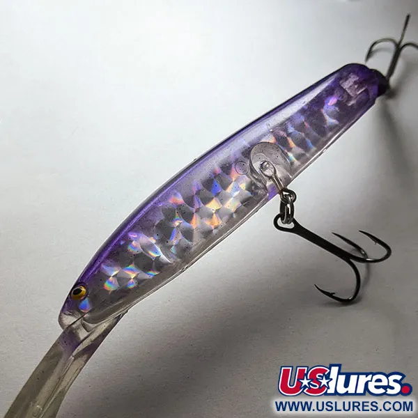  Vintage Bill Norman Deep 2JD, Clear/Purple, 14 g wobler #20882