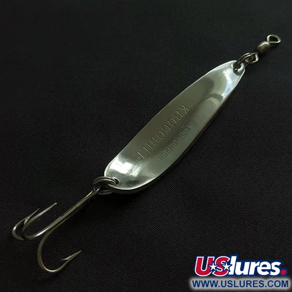 Luhr Jensen Krocodile #4, nikiel/niebieski, 18 g błystka wahadłowa #20909