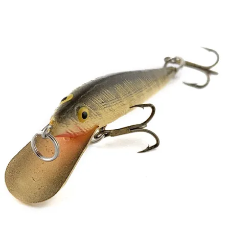 Vintage Bill Norman Shiner Minnow, grey/bone, 3 g wobler #20926