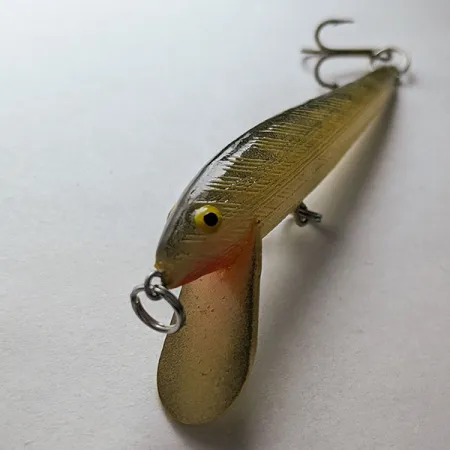 Vintage Bill Norman Shiner Minnow, grey/bone, 3 g wobler #20926