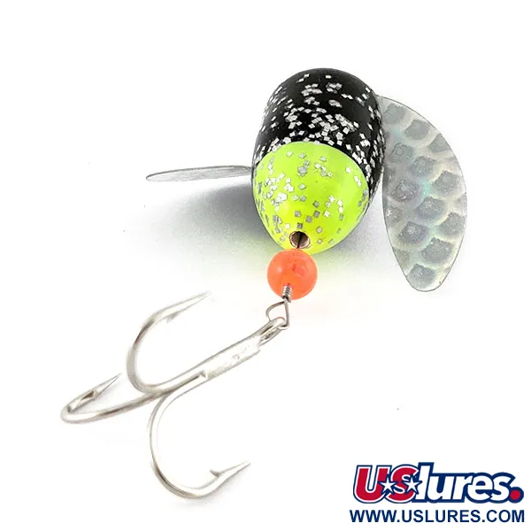 Yakima Bait Spin-N-Glo, Mylar Wings - Glitter Chartreuse Black, 8 g błystka obrotowa #20952